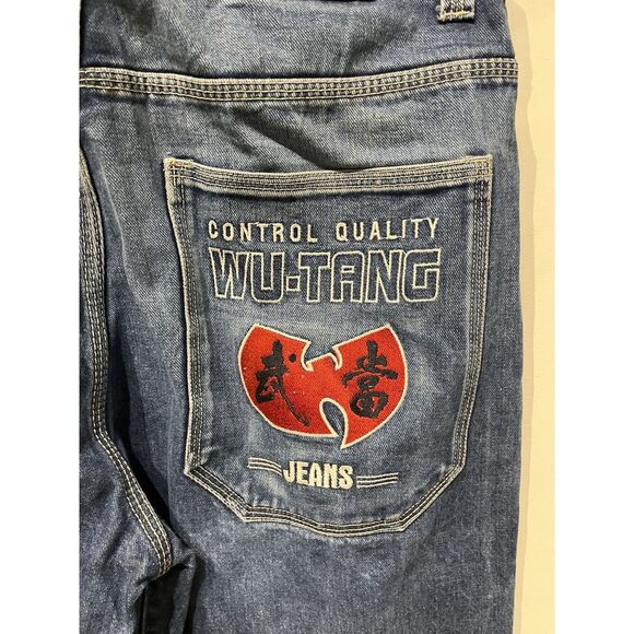 Vintage Wu Tang Clan Hip Hop Wide Rap Jeans Size 36 - Picture 3 of 11